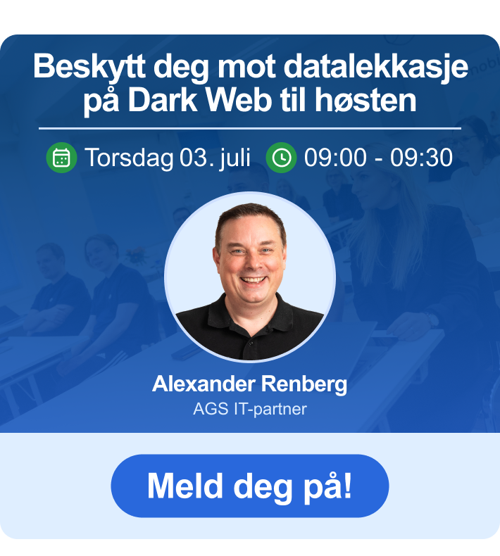 Meld deg på Webinar om Dark web her